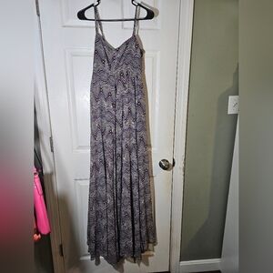 Sans Souci Purple Pink Sleeveless Spaghetti Strap Maxi Dress